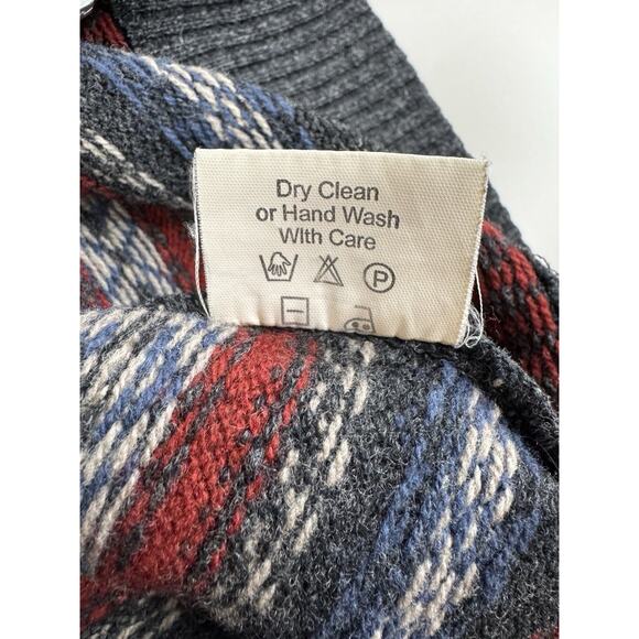 VTG Fisherman Out of Ireland XL Wool Sweater Cardigan Fair Isle Nordic Lambswool - Picture 8 of 13